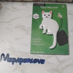 Charming White Cat Wall Hook